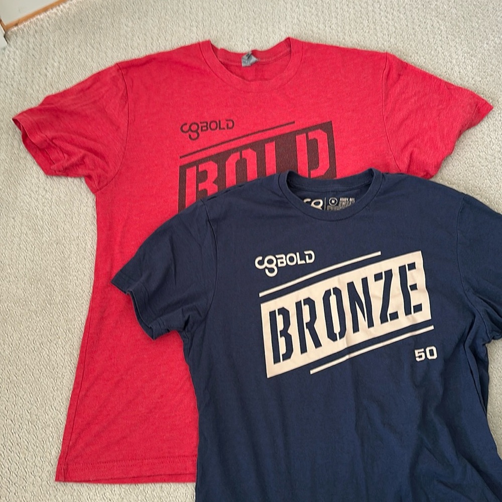 Two Camp Gladiator CG tshirts